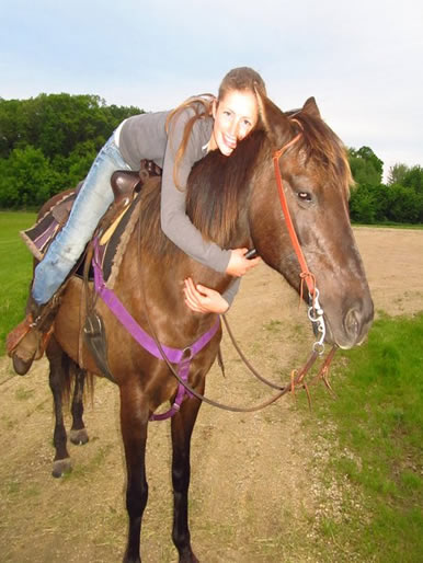 horse and rider at dakota stables